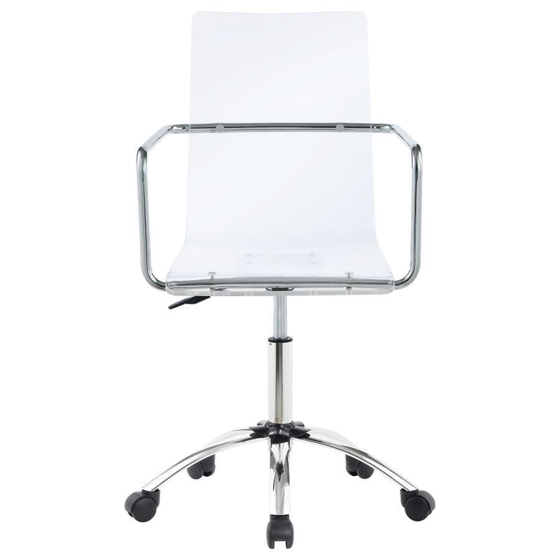 Amaturo - Acrylic Adjustable Home Office Desk Chair - Clear - JaxCo Furniture