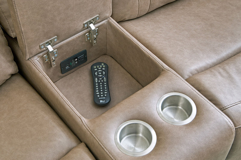 Theon - Modular Manual Reclining Sectional And Entertainment Console - JaxCo Furniture