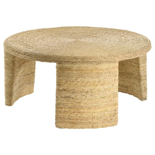 Artina - Woven Rattan Round Table - JaxCo Furniture