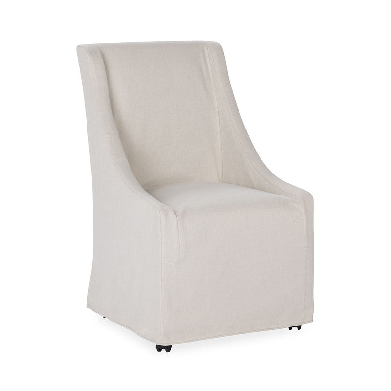 Warwick - Upholstered Rolling Dining Chair - JaxCo Furniture