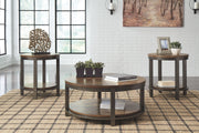 Roybeck - Light Brown / Bronze - Occasional Table Set (Set of 3) - JaxCo Furniture