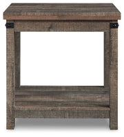 Hollum - Rustic Brown - Square End Table - JaxCo Furniture