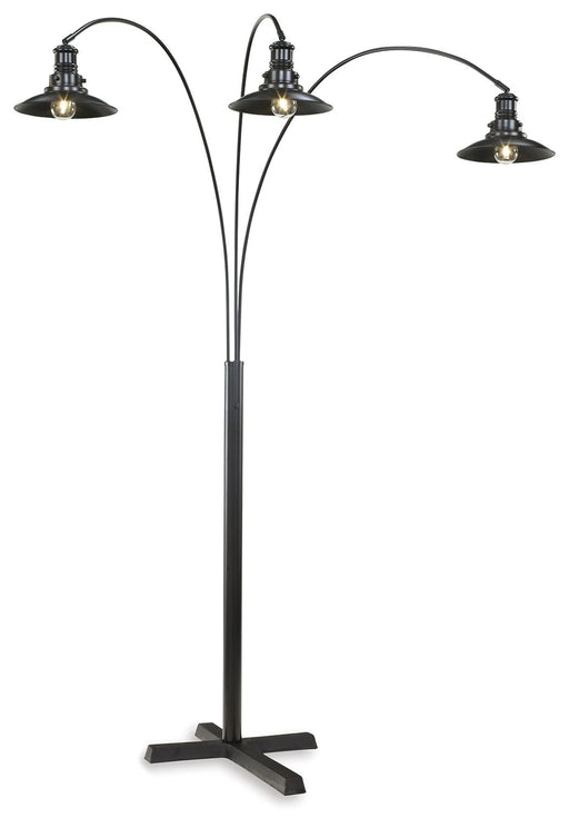 Sheriel - Black - Metal Arc Lamp - JaxCo Furniture
