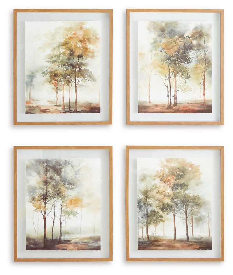 Bryneford - Multi - Wall Art Set (Set of 4) - JaxCo Furniture