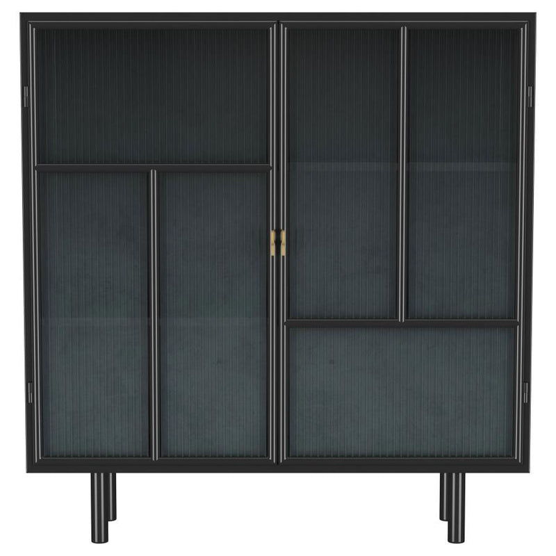 Dalia - 2 Door Accent Storage Cabinet With Shelving - Black - JaxCo Furniture