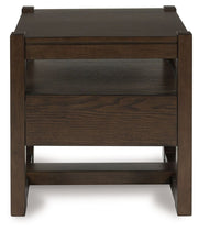 Breckington - Dark Brown - Square End Table - JaxCo Furniture