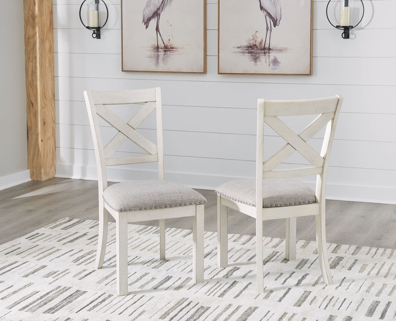 Robbinsdale - Antique White - Dining Upholstered Side Chair (Set of 2) - JaxCo Furniture