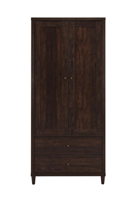 Wadeline - 2 Door Tall Accent Storage Cabinet - Rustic Tobacco - JaxCo Furniture