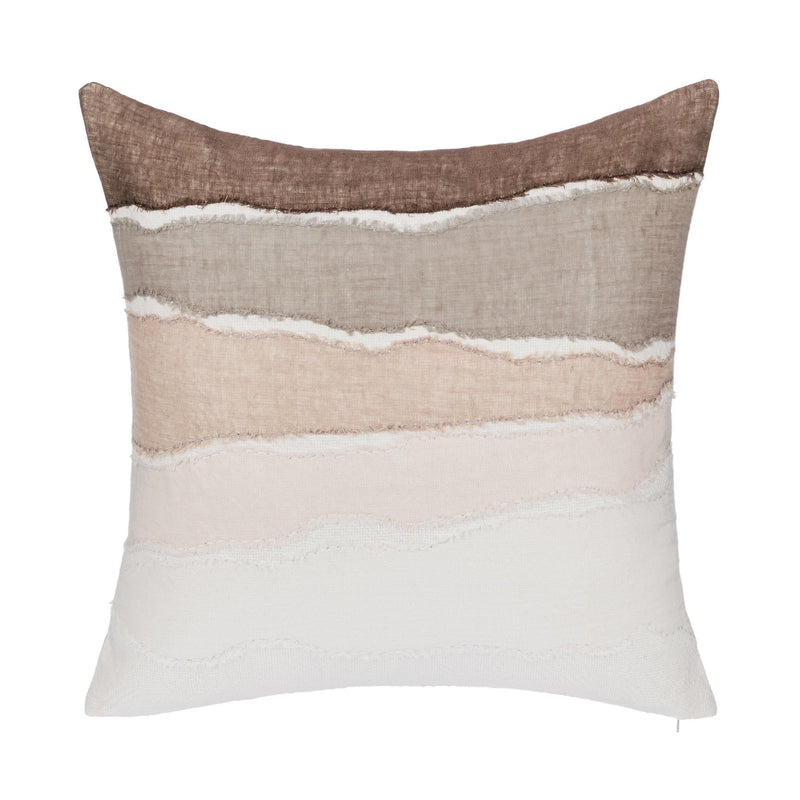 Bikram - 22" x 22" LN Pillow - Ivory / Mocha Cream - JaxCo Furniture
