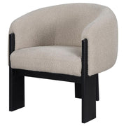 Valdez - Boucle Upholstered Barrel Back Accent Chair - JaxCo Furniture