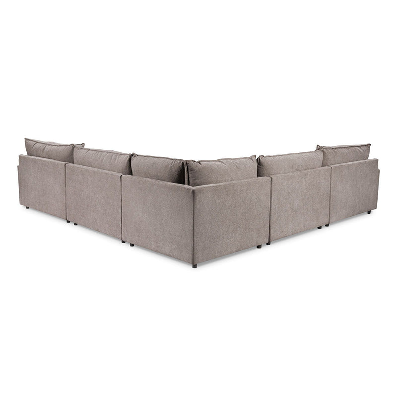Caplan - 6 Piece Modular Sectional With Ottoman - JaxCo Furniture