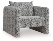 Kenbell - Black / White - Accent Chair - JaxCo Furniture