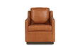 Classic Custom - Amador Swivel Leather Accent Chair - Coin - JaxCo Furniture