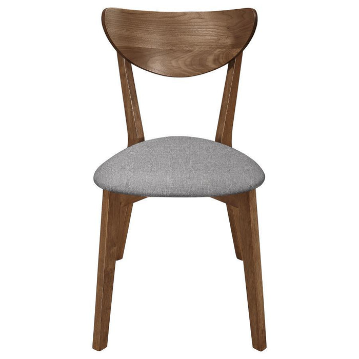 Alfredo - Dining Side Chair (Set of 2) - Gray And Natural Walnut - JaxCo Furniture