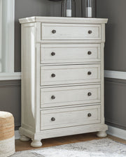 Robbinsdale - Antique White - Five Drawer Chest - JaxCo Furniture