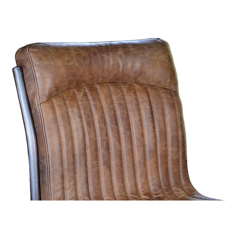Ansel - Leather Dining Chair (Set of 2) - Grazed Brown - JaxCo Furniture