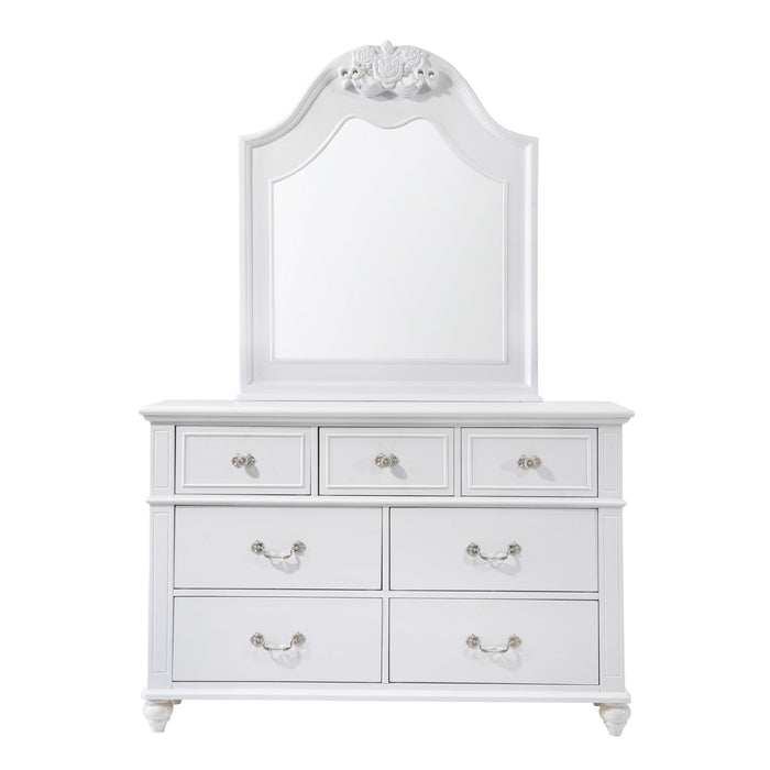 Alana - Dresser & Mirror Set - White - JaxCo Furniture