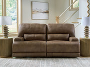Beckley Place - Earth - 2 Seat Power Reclining Sofa With Adjustable Headrest - JaxCo Furniture