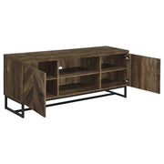 Myles - 2 Door Engineered Wood TV Stand - Rustic Oak - JaxCo Furniture