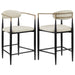 Tina - Metal Counter Height Bar Stool With Upholstered Back And Seat (Set of 2) - JaxCo Furniture