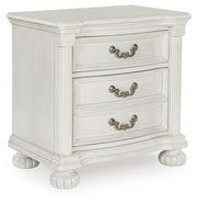 Montelaine - Antique White - Three Drawer Night Stand - JaxCo Furniture