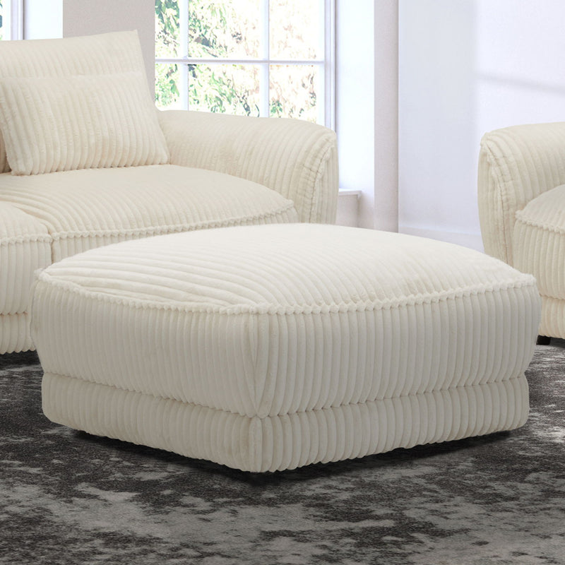 Utopia - Ottoman With Casters - Mega Ivory - JaxCo Furniture