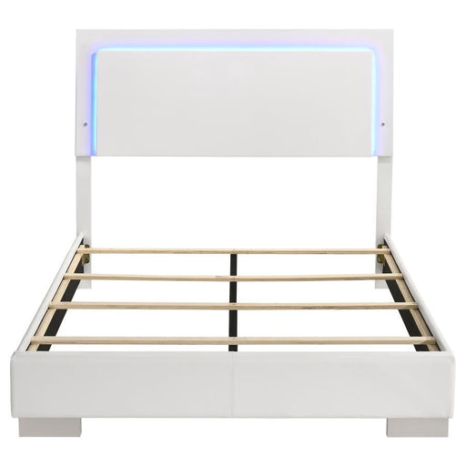 Felicity - Wood LED Panel Bed - JaxCo Furniture