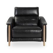 Cullman - Leather Power Recliner Accent Chair - Black - JaxCo Furniture