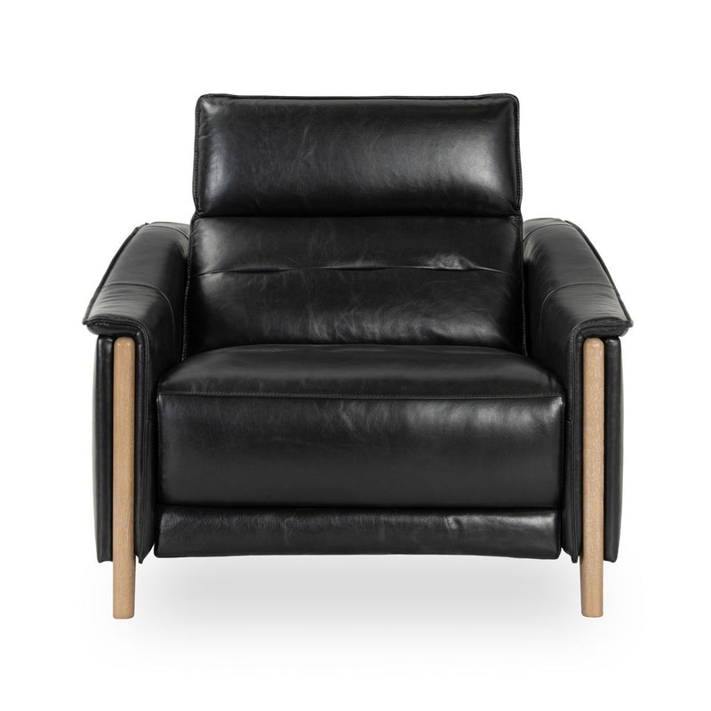 Cullman - Leather Power Recliner Accent Chair - Black - JaxCo Furniture