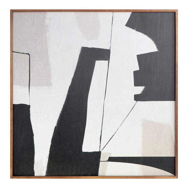 Nostalgia - Framed Painting Warm Palette - White / Dark Gray - JaxCo Furniture