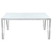 Pauline - Rectangular Glass Top Dining Table - Chrome - JaxCo Furniture