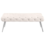 Ella - Upholstered Tufted Bench Metal Legs - JaxCo Furniture