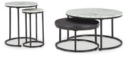 Jusmour - Black / White - Occasional Nesting Table (Set of 4) - JaxCo Furniture