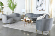 Sophia - Upholstered Channel Tufted Sofa Set - JaxCo Furniture