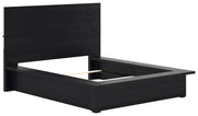 Londer - Black - Queen Panel Bed - JaxCo Furniture