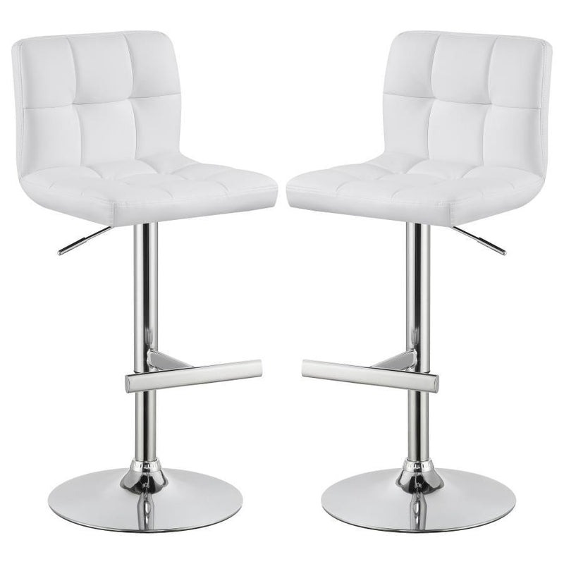 Lenny - Upholstered Adjustable Bar Stool (Set of 2) - JaxCo Furniture