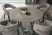Pure Modern Dining - Round Table With Wood Base - Moonstone - JaxCo Furniture