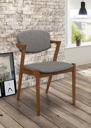 Malone - Padded Wood Dining Arm Chair (Set of 2) - Dark Walnut - JaxCo Furniture
