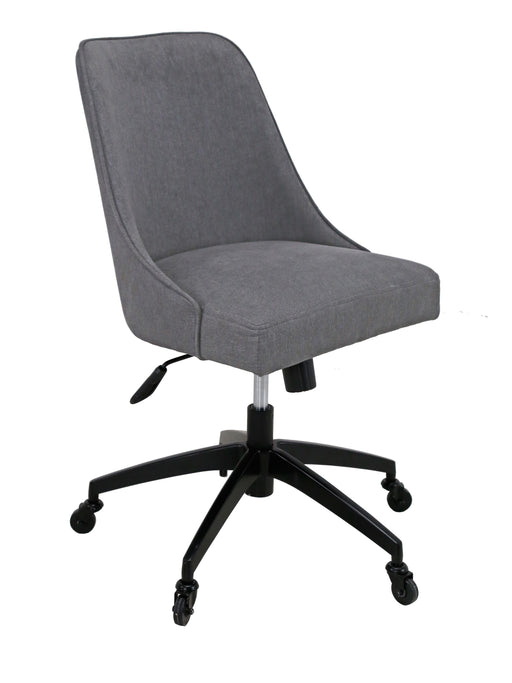 Kinsley - Swivel Upholstered Desk Chair - Dark Gray - JaxCo Furniture