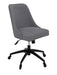 Kinsley - Swivel Upholstered Desk Chair - Dark Gray - JaxCo Furniture