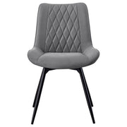 Diggs - Upholstered Swivel Dining Side Chair (Set of 2) - Gray - JaxCo Furniture