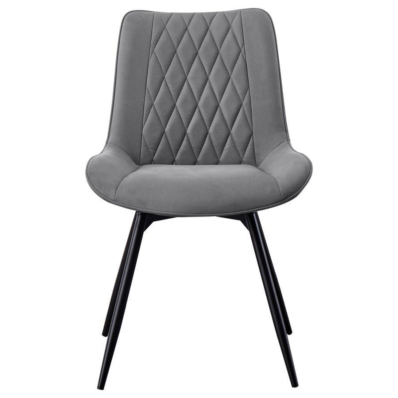 Diggs - Upholstered Swivel Dining Side Chair (Set of 2) - Gray - JaxCo Furniture