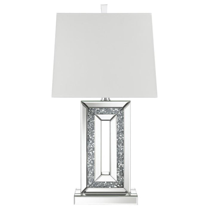 Ayelet - Tapered Shade Mirrored Table Lamp - Silver - JaxCo Furniture