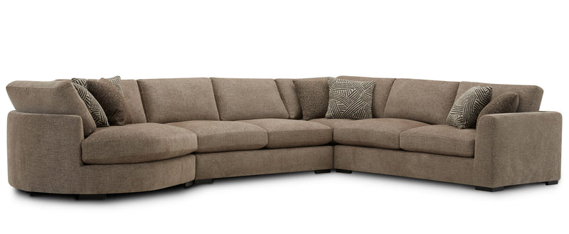 The Bump - 4 Piece Modular Sectional - Alistair Fossil - JaxCo Furniture