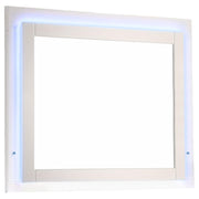 Felicity - Wood LED Dresser Mirror - White High Gloss - JaxCo Furniture