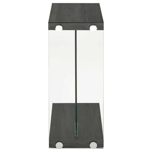 Colby - Engineered Wood C-Shaped Side Table - Weathered Gray - JaxCo Furniture
