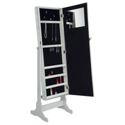 Elle - Cheval Mirror With Jewelry Storage - Silver - JaxCo Furniture