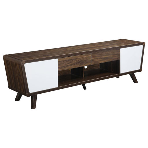 Alvin - 2 Door Engineered Wood TV Stand - Dark Walnut - JaxCo Furniture