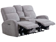 Tuscany - Power Reclining Console Loveseat - Whiskers Nature - JaxCo Furniture