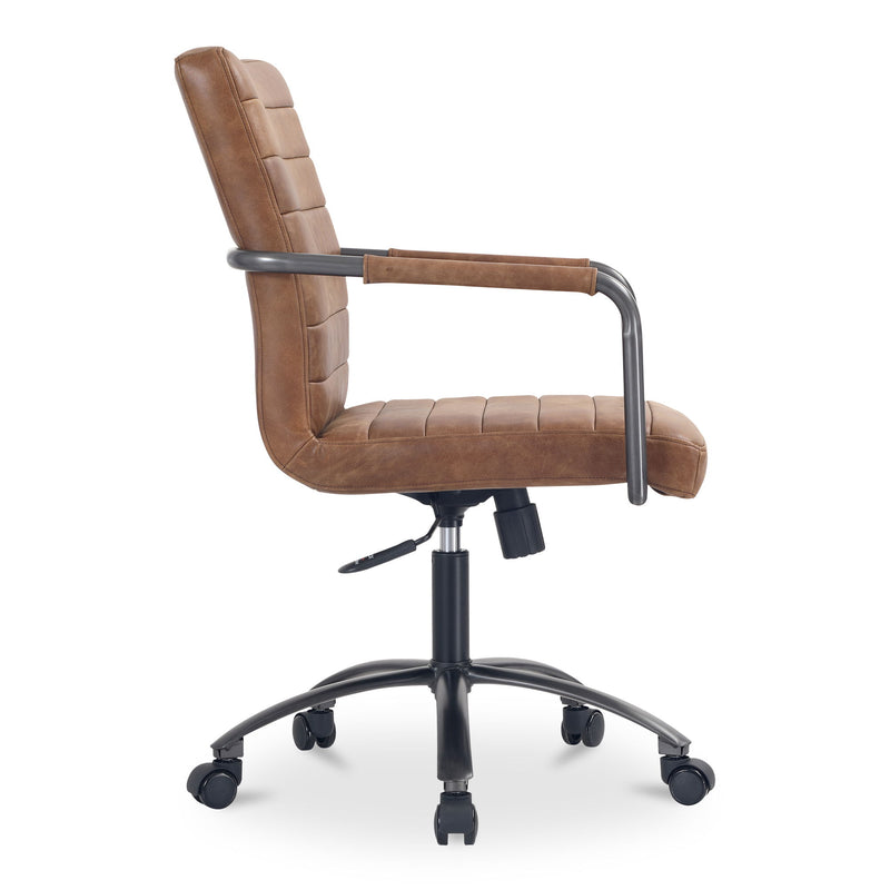 Roy - Open Road Leather Office Chair - Brown - JaxCo Furniture
